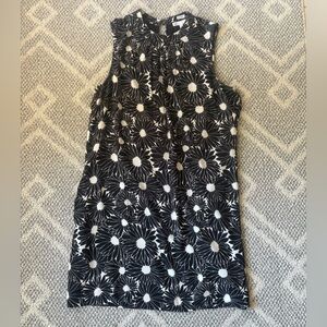 DR2 Monochrome Leaf Print Dress